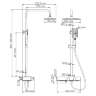 Душевая система WasserKraft A11301 Thermo со смесителем и верхним душем, цвет хром/белый
